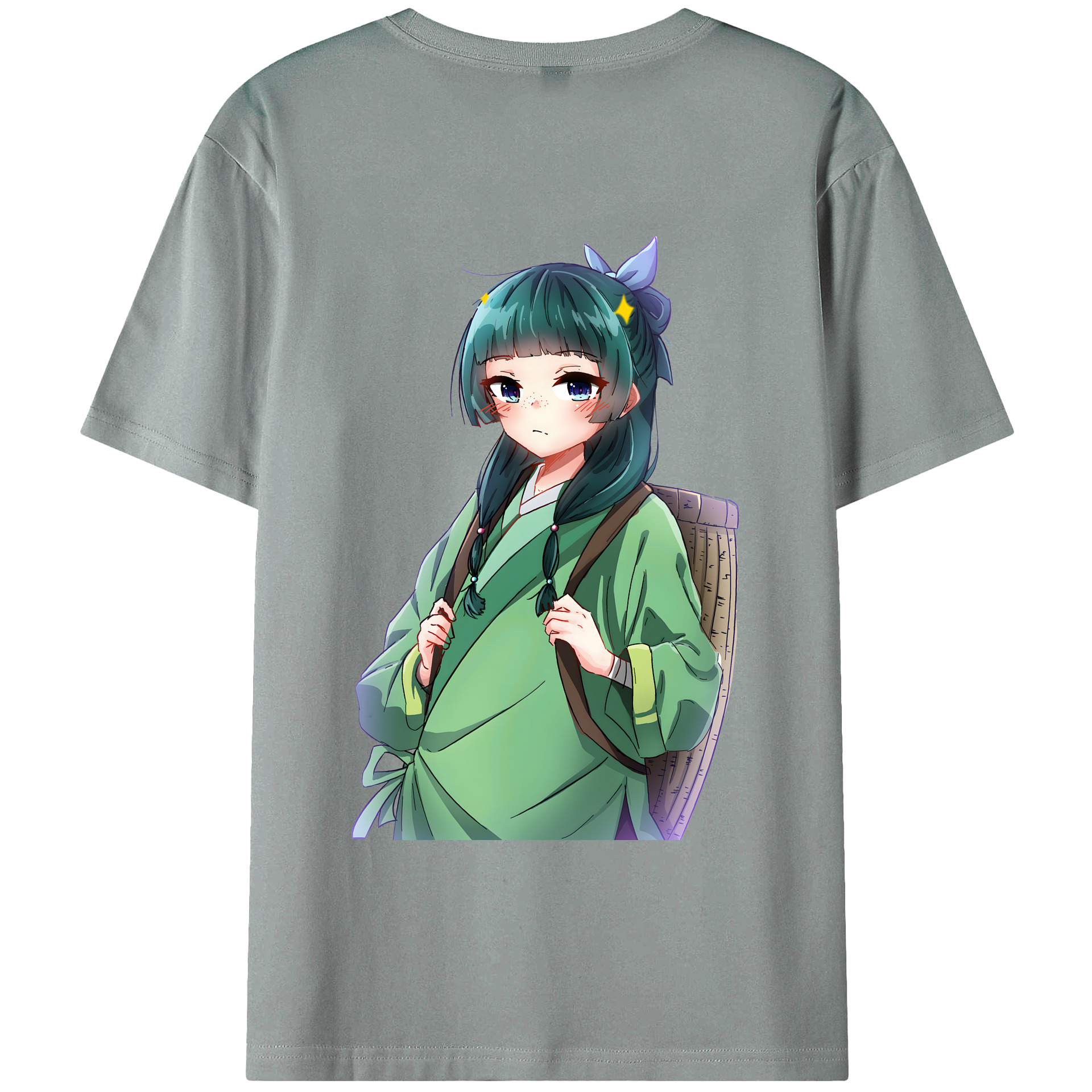 （画像用） 薬屋のひとりごと The Apothecary Diaries 綿100％ メンズ半袖Tシャツ（バックプリント） 通気性